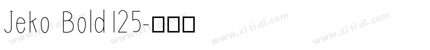 Jeko Bold125字体转换